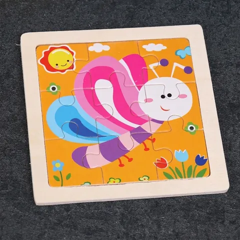 Wooden Puzzle Early Education Cognitive Development Cartoon Animal Vehicle Toy For Toddlers Kids Montessori Style