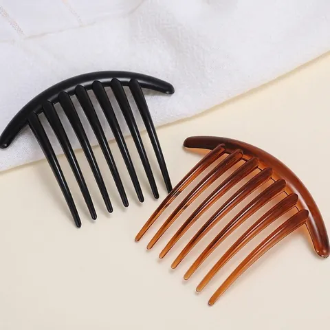 Kunststoff Haarkämme Mehrzahn Gebogene Haargabel Für Frauen Hochsteckfrisuren Einfacher Minimalistischer Kopfschmuck