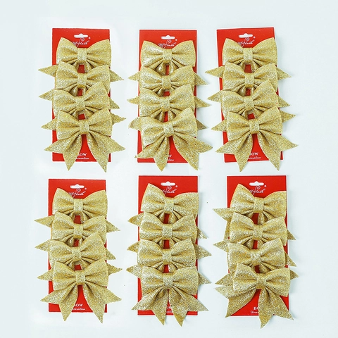 Fiocchi Natalizi Glitterati Ornamenti Appesi Festivi Per Albero Fiocco Scintillante Per Confezioni Regalo Decorazioni Per La Casa