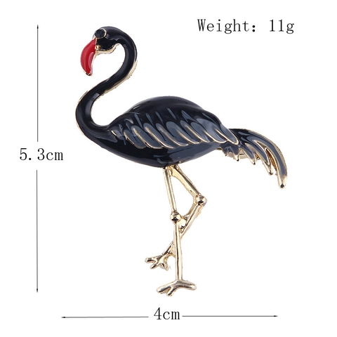 Elegante Flamingo Brosche Anstecknadel Legierung Emaille Tierform Mode Schmuck Zubehör Für Frauen