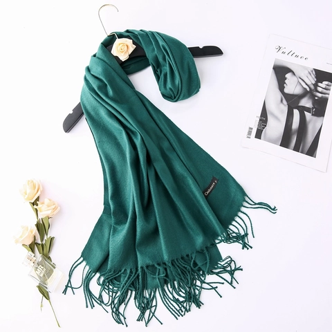 Winter Warme Effen Sjaal Pashmina Omslagdoek Met Kwastjes Imitatie Kasjmier Zachte Wrap Voor Dames Heren