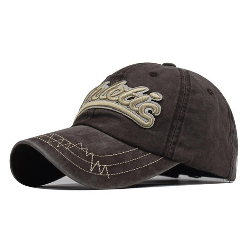 Cappello Da Baseball Ricamo Athletic Cotone Lavato Vintage Distressed Regolabile Berretto Da Sole Per Uomo Donna