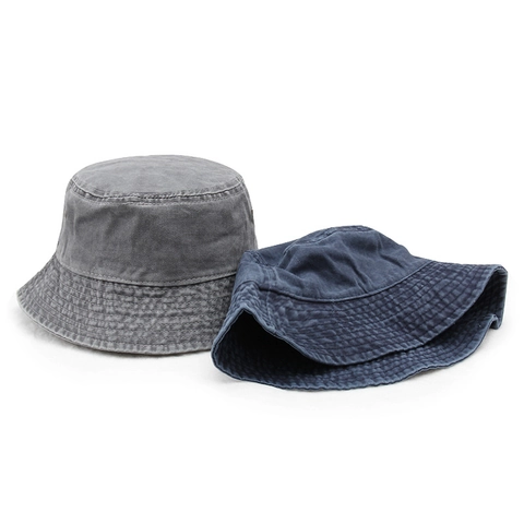 Cappello Bucket In Denim Lavato Retro Distressed Protezione Solare Outdoor Cotone Traspirante Pescatore Per Donne Uomini Casual