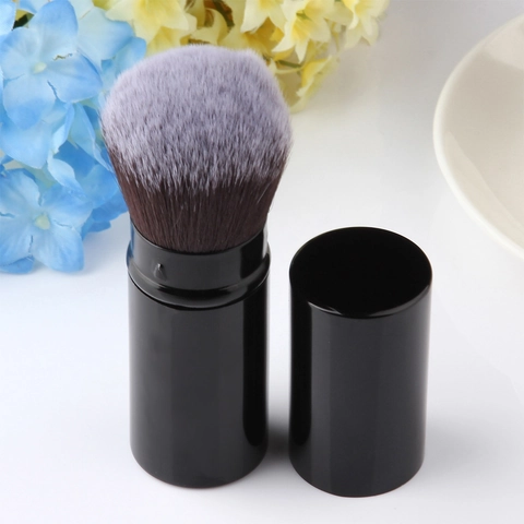 Professioneller Tragbarer Einziehbarer Make-up Pinsel Aluminiumrohr Synthetische Faser Puder Rouge Pinsel Reise Beauty Tool Mit Kappe
