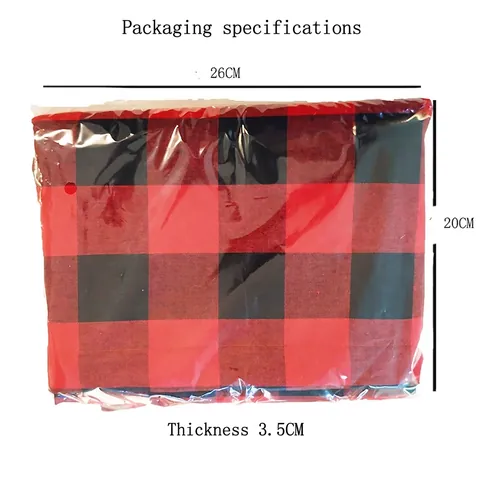 Christmas Table Runner Burlap Buffalo Plaid Reversible Double Sided Farmhouse Holiday Dining Room Decor Textile Plaid