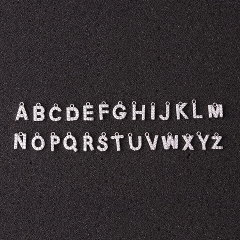 Initial Buchstabe Anhänger Creolen Edelstahl Mit Kupfer Zirkonia Glänzend Dangle Piercing Knorpel Ohrstecker