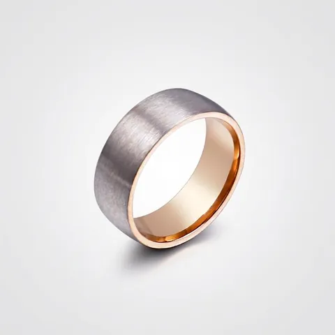 Bandring 316L Edelstahl Gebürstete Oberfläche Komfort Passform Poliertes Inneres Paar Hochzeit Schmuck Für Männer Frauen