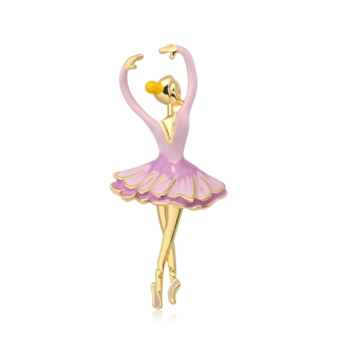 Broche Élégante De Danseuse De Ballet En Alliage Émail Épingle De Danseuse Pour Femmes Accessoires De Revers De Costume Bijoux Cadeau