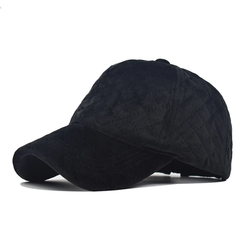 Cappello Da Baseball Trapuntato A Rombi Velluto Camoscio Inverno Caldo Regolabile Snapback Per Uomo Donna Casual
