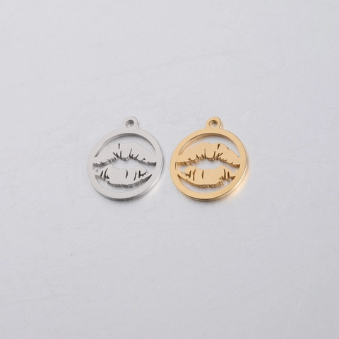 Colgante De Labios Huecos Acero Inoxidable 304 Pulido Espejo Dije Para DIY Creación De Joyas Collar Pulsera