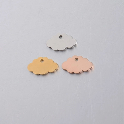 Colgante En Forma De Nube Amuleto Acero Inoxidable 304 Pulido Espejo Para Hacer Joyas DIY Accesorios
