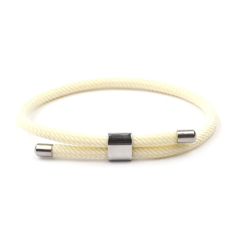 Adjustable Milanese Woven Cord Bracelet Stainless Steel Buckle Minimalist Nautical Style For Men Women Unisex