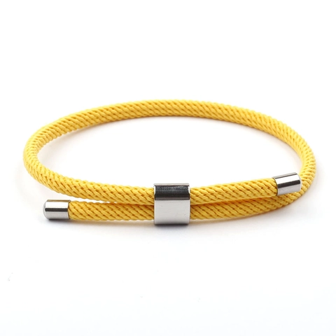 Adjustable Milanese Woven Cord Bracelet Stainless Steel Buckle Minimalist Nautical Style For Men Women Unisex