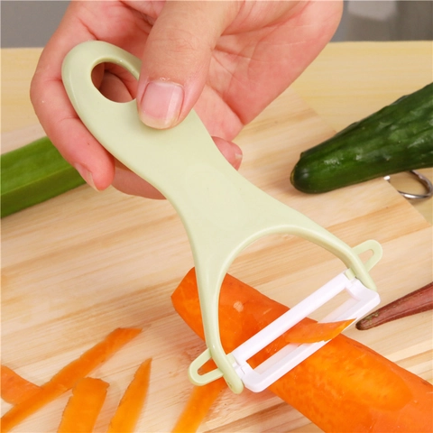 Multifunctional Y Shaped Fruit Vegetable Peeler With Plastic Handle Ceramic Stainless Steel Blade Hanging Hole Bud Eye Remover