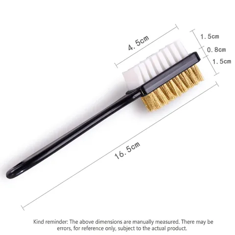 Suede Shoe Brush Cleaning Tool For Nubuck Leather With Copper Wire And Rubber Head Double Sided Multi Purpose Shoe Care