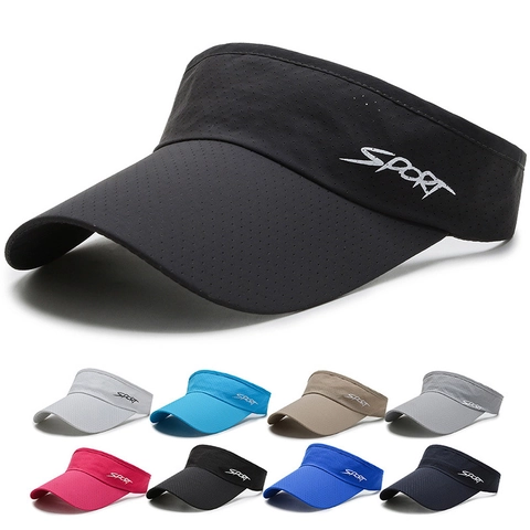 Sonnenblende Hut Sport Mesh Atmungsaktiv Leer Oben Verstellbar Für Tennis Laufen Outdoor Unisex Sportlich