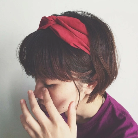 Women Twisted Knot Headband Solid Color Suede Knitted Ribbed Elastic Hair Band Daily Face Wash Accessories