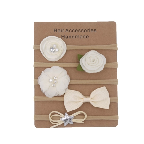 Baby Headbands Elastic Nylon Flower Bow Knot Handmade Hair Accessories For Infant Toddler Girls Photography Props