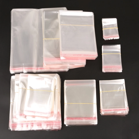Transparent Resealable Packaging Bags Clear OPP Plastic For Jewelry Storage Small Gifts Items Display