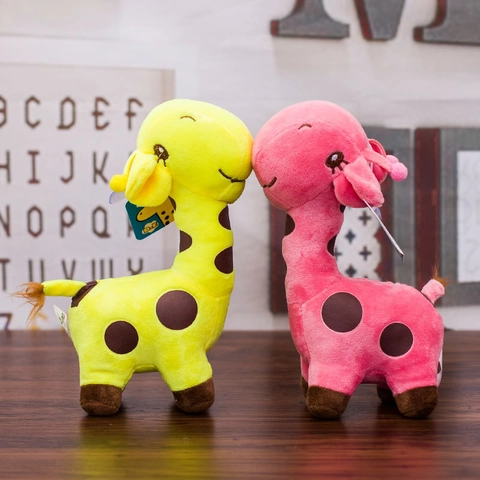 Cute Giraffe Plush Toy Soft Spotted Animal Stuffed Doll For Nursery Decor Colorful Cuddly Gift For Children Babies