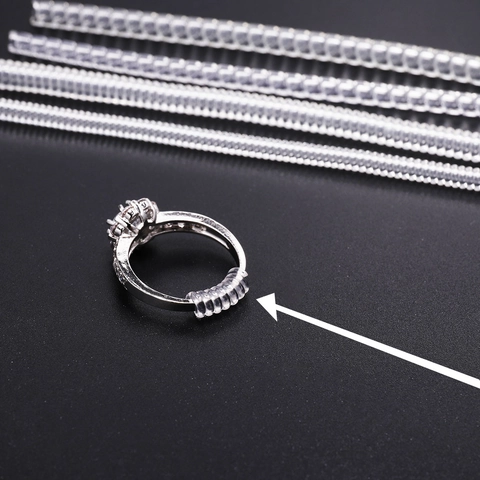 Unsichtbarer Ringgrößenversteller Transparente Spirale Weiches Silikon Für Lose Ringe Größenänderungswerkzeug Zubehör