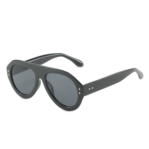 Occhiali Da Sole Pilot Vintage Protezione UV400 Montatura In PC Lenti Sfumate Decorazione Borchie Per Uomo Donna