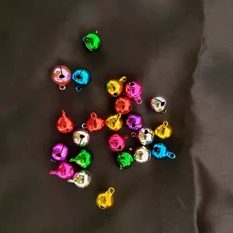 Campanelli Tondi Metallo Colorati Accessori Gioielli Fai Da Te Artigianato Ornamenti Pendenti Sottovuoto Per Natale Portachiavi Animali