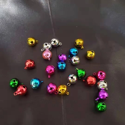 Campanelli Tondi Metallo Colorati Accessori Gioielli Fai Da Te Artigianato Ornamenti Pendenti Sottovuoto Per Natale Portachiavi Animali