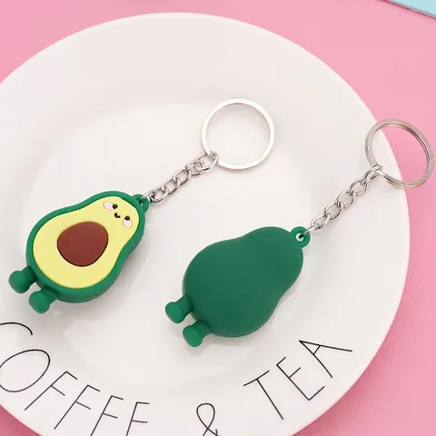 Simpatico Portachiavi Avocado Ciondolo Frutta In PVC Morbido Ciondolo Per Borsa Anello In Lega Di Metallo Ornamento Regalo Originale