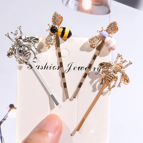 Biene Blume Haarklammern Legierung Strass Emaille Bobby Pins Dekorative Haaraccessoires Für Frauen Mädchen