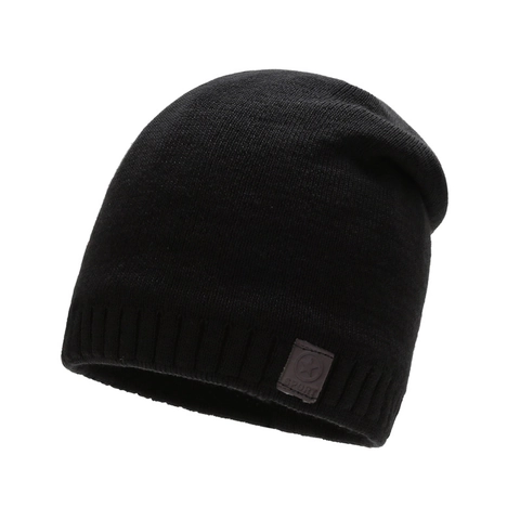 Berretto In Maglia Invernale Con Fodera In Pile Caldo Antivento All'aperto Sport Patch In Pelle Stella Donne Uomini