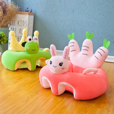 Siège De Soutien Bébé Canapé Apprentissage Peluche Coton PP Forme Animale Chaise De Sol Douce Antichute