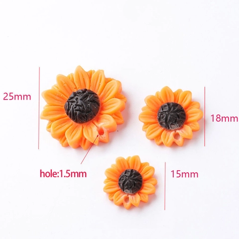 Ciondoli Girasole Margherita Pendenti In Resina Con Foro Accessori Per La Creazione Di Gioielli Fai Da Te Per Collane Orecchini