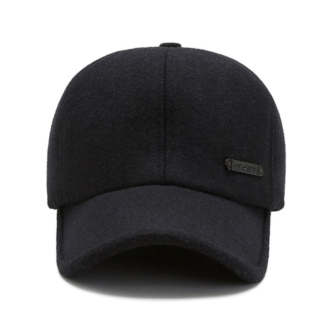 Herren Winter Baseballkappe Wollene Verdickte Warme Ohrenschutz Outdoor Lässig Verstellbare Sporthut