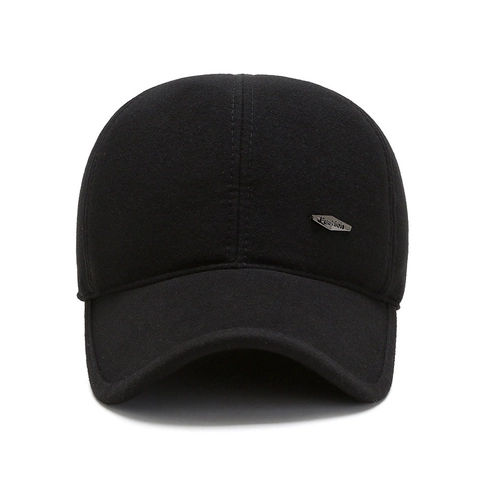 Cappello Da Baseball Invernale Da Uomo Tessuto Di Lana Caldo Con Protezione Per Le Orecchie Regolabile Sport All'Aperto