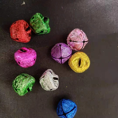 Campanelli A Croce In Metallo Colorato Opaco Ornamenti Per Albero Di Natale Decorazioni DIY Gioielli Collare Animali