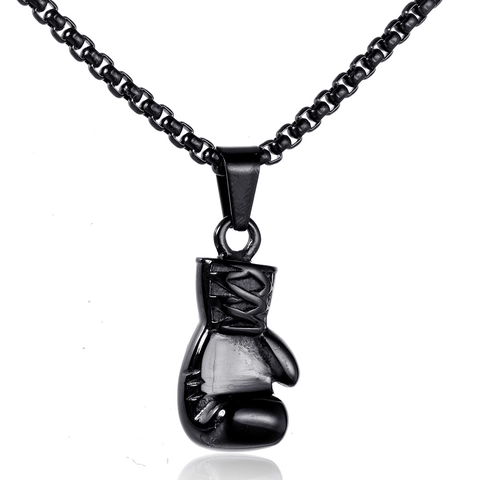 Collana Con Ciondolo Guantone Da Boxe Retro Acciaio Inossidabile Fitness Sport Punk Hip Hop Gioielli Accessorio Di Moda