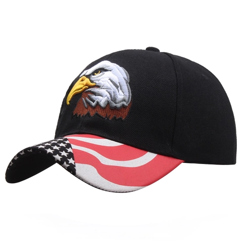 Men's American Flag Eagle Embroidery Baseball Cap Tactical Camouflage Navy Black Adjustable Outdoor Sun Hat USA Retro Style