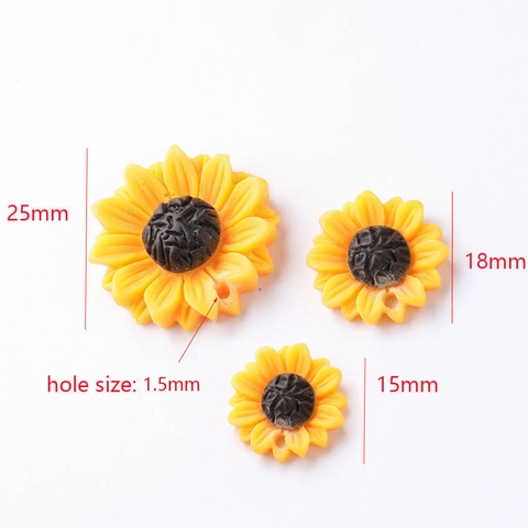 Gelbe Gänseblümchen Sonnenblume Harz Anhänger Für DIY Schmuckherstellung Florale Blumen Fundstücke Bastelzubehör