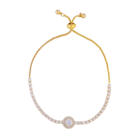 Bracciale Regolabile Rame Zircone Micro Pave Chiusura A Scorrimento Malocchio Stella Marina Albero Della Vita Gioielli Donna