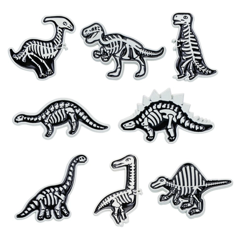 Spilla In Smalto Scheletro Di Dinosauro Lega Di Zinco Spilla Fossile Gioielli Gotici Per Zaino Vestiti Arredamento
