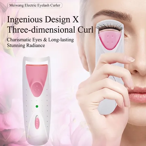 Portable Electric Heated Eyelash Curler Quick Heating Constant Temperature Eye Makeup Tool For Long Lasting Natural Curl