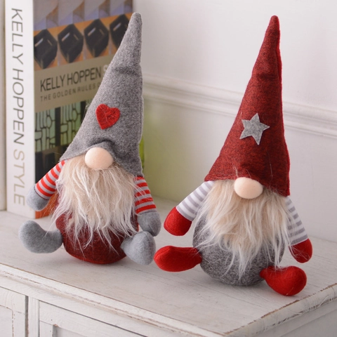 Gnomo Di Natale Bambola Senza Volto Ornamenti Di Peluche Lavorato A Maglia Scandinavo Nordico Tomte Decorazioni Per Casa Figurina