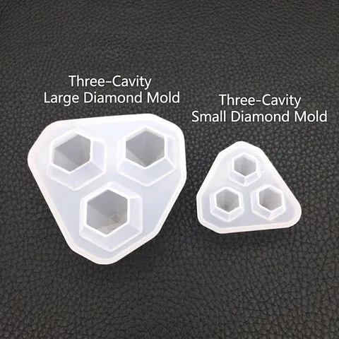 Silicone Mold Diamond Prism Shape Resin Casting Plaster Aromatherapy Handmade Craft Tool Flexible Translucent
