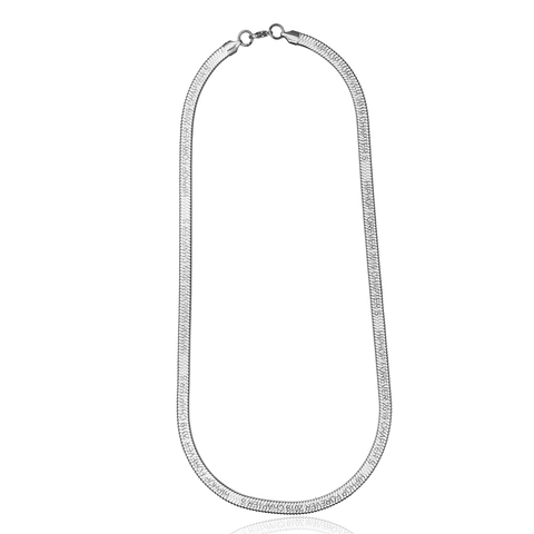 Flat Snake Chain Necklace Stainless Steel Gold Plated Engraved Hiphop Forever Hip Hop Trendy Jewelry For Men Women