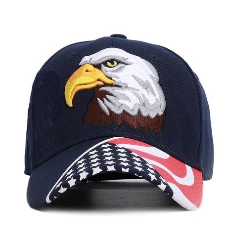Amerikanische Adler Stickerei Baseballkappe Mit USA Flagge Design Verstellbare Baumwolle Outdoor Sonnenhut Für Herren Damen