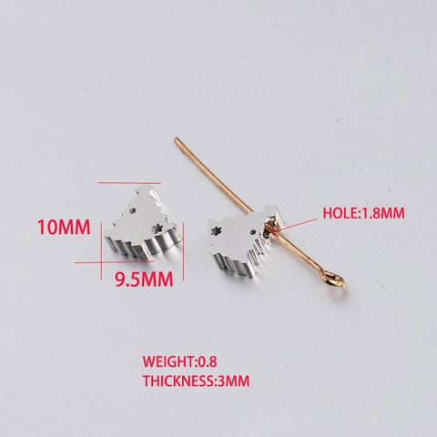 Weihnachtsbaum Anhänger Edelstahl Spiegelpoliert Stern Ausschnitt DIY Schmuckherstellung Perlen Für Armbänder Halsketten