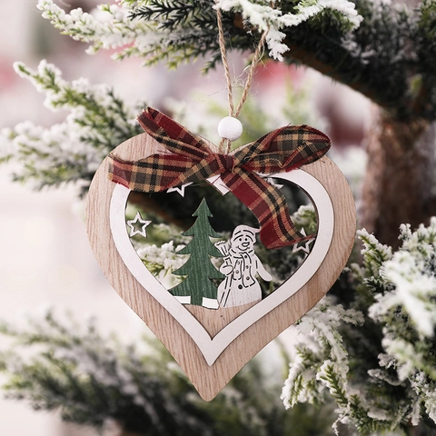 Ornamenti Natalizi In Legno Traforati Tagliati Al Laser Renna Babbo Natale Pupazzo Di Neve Decorazioni Da Appendere Per Albero