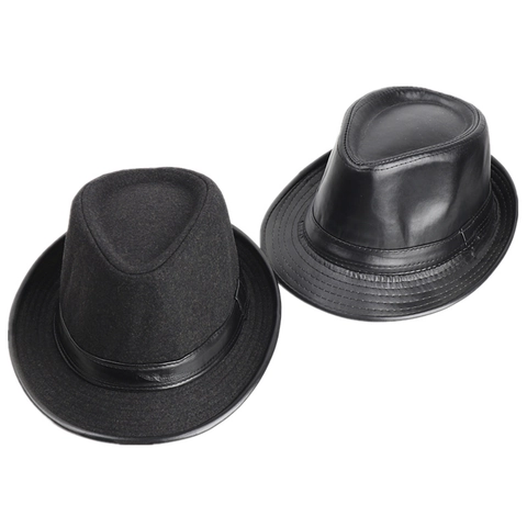 Cappello Fedora Jazz Vintage In Ecopelle Stile Britannico Gentleman Retro Per Uomini Donne