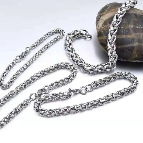 Men Stainless Steel Bracelet Punk Dragon Bone Box Chain Double Layer Jewelry Hip Hop Heavy Industrial Style Accessory